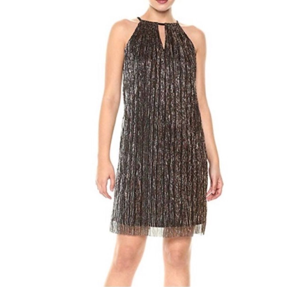 Maggy London Shimmer Metallic Dress Women’s 12